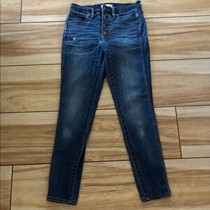 Madewell High Rise Dark Blue Jeans waist 27